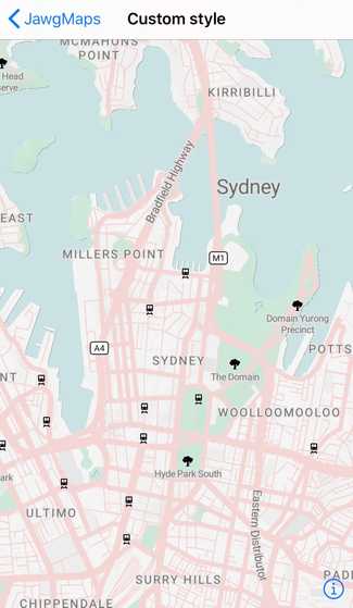 MapLibre GL iOS | Use a custom style | Jawg Documentation
